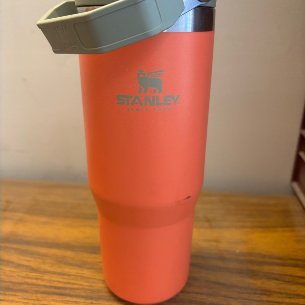 Stanley Coral and Gray Travel Mug